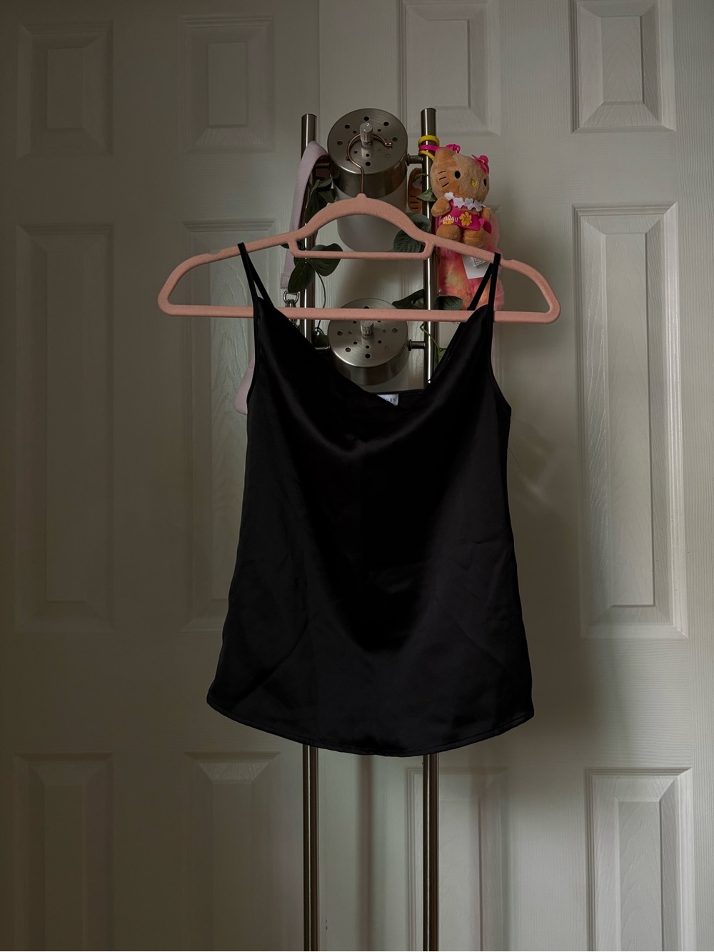 Sincerely Jules Black Satin Cami Top